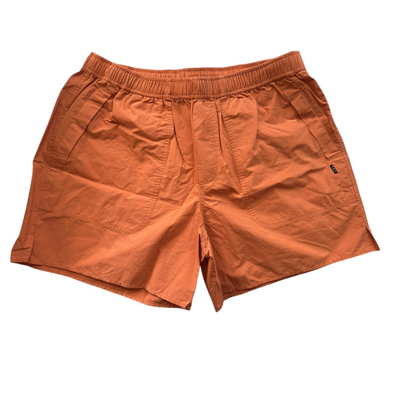 AYR The Dirtbag Elastic Waist Drawstring Shorts Rind Burnt Orange-Size M - Picture 2 of 8